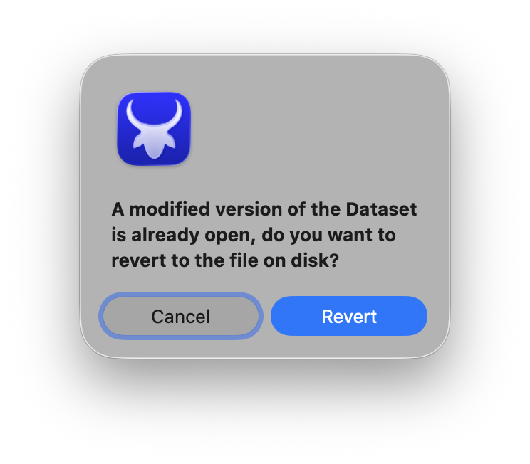 Revert dialog